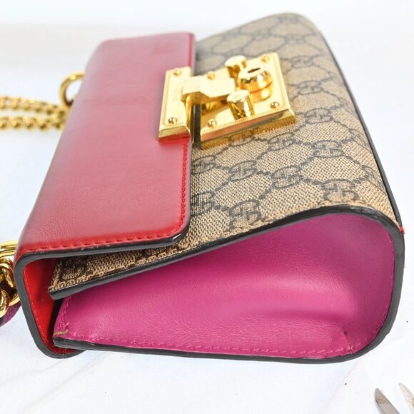Authentic Gucci Padlock Red Logo Crossbody Bag bsj638-111325 - Picture 6 of 14